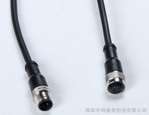 供應m12連接器 m12航空連接器 如圖 帶led連接器廠家批發