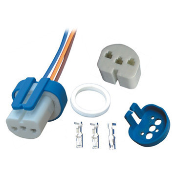 【供應(yīng)連接器 9004/9007汽車燈座 6年出口經(jīng)驗(yàn)】價格,廠家,圖片,燈頭,瑞安市龍躍電器-